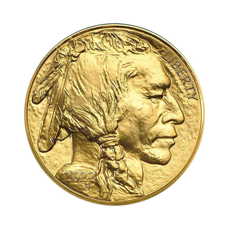 1 troy ounce golden coin American Buffalo 2022 proof front