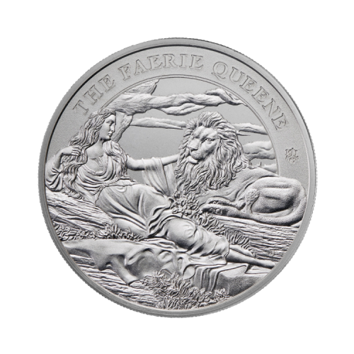 1 troy ounce zilveren munt St Helena Faerie Queene - Una & Lion 2024 voorkant
