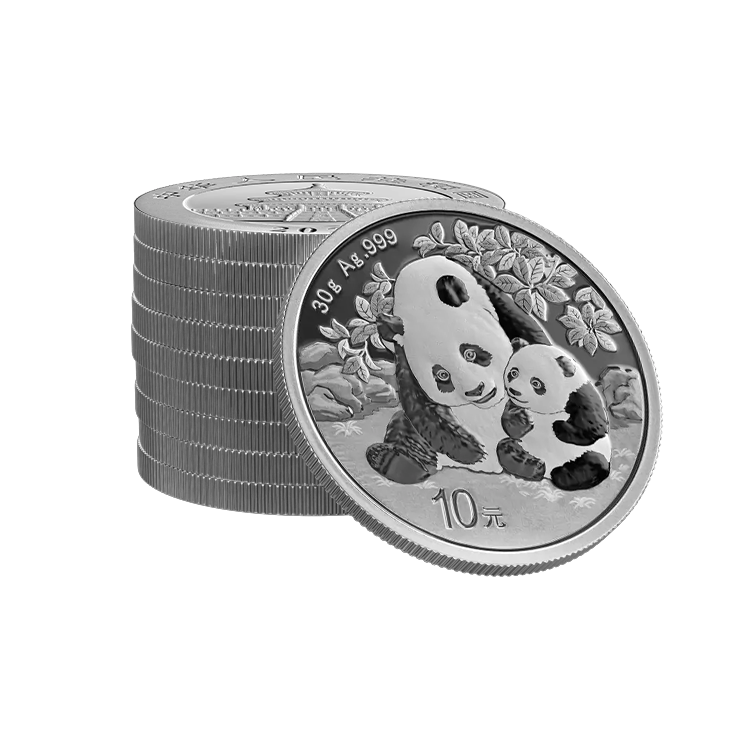 30 gram zilveren munt Panda 2024 perspectief 2