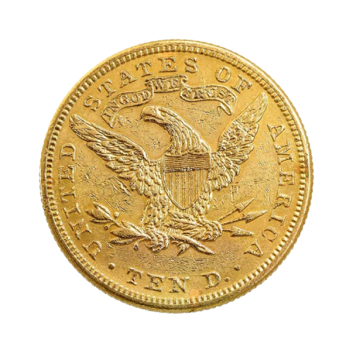 Gouden American Eagle munt 10 Dollar Liberty head voorkant