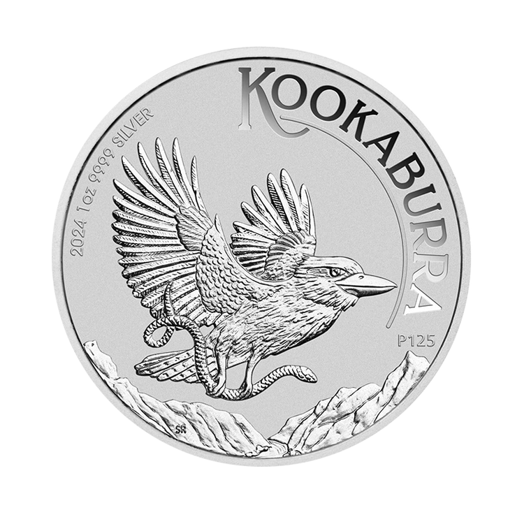 1 troy ounce zilveren Kookaburra munt 2024 voorkant