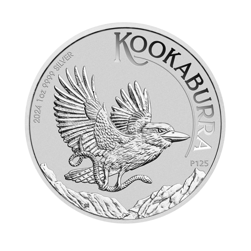 1 troy ounce silver Kookaburra coin 2024 front