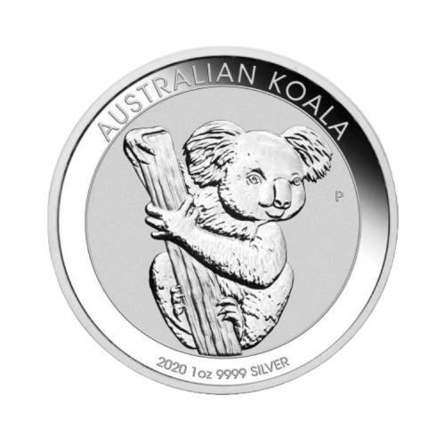 1 Troy ounce zilveren munt Koala 2020 voorkant