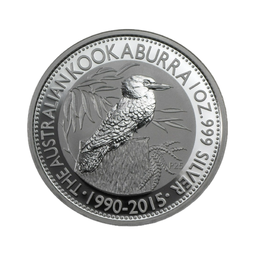 2015 - Zilveren Kookaburra munt 1 troy ounce zilver voorkant