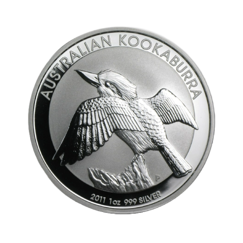 1 troy ounce silver coin Kookaburra 2011 front