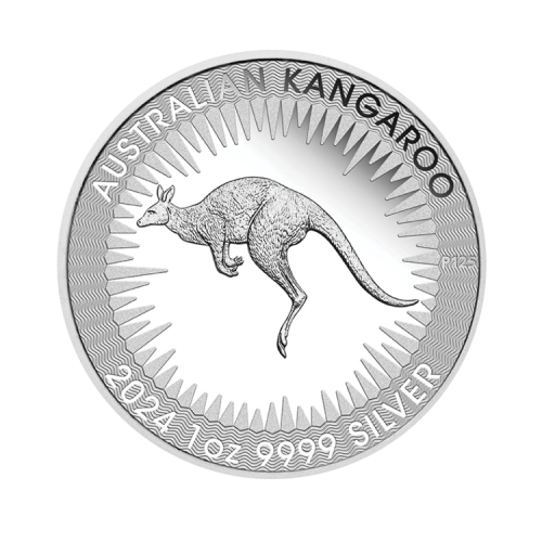 1 troy ounce silver coin Kangaroo 2024 Proof front