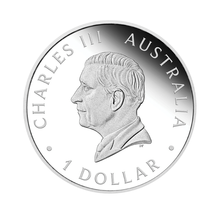 1 troy ounce zilveren munt Kangaroo 2024 Proof achterkant