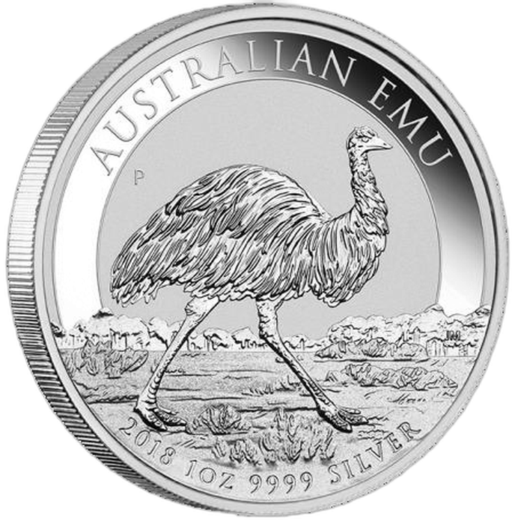 1 Troy ounce zilveren munt Emoe 2018 voorkant