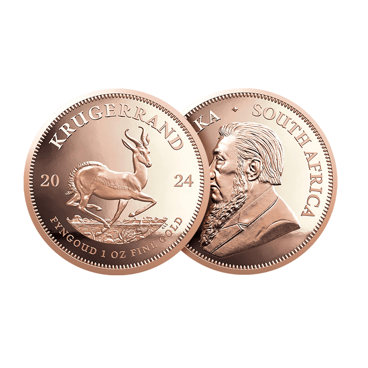 1 troy ounce gouden munt Krugerrand 2024 Proof perspectief 1