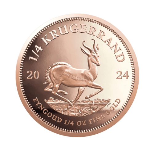 1/4 troy ounce gouden munt Krugerrand 2024 Proof voorkant
