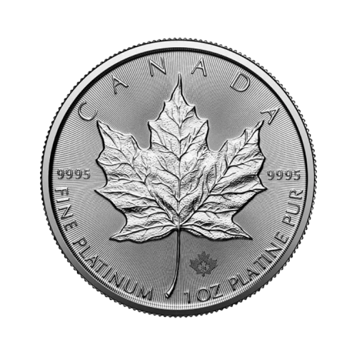 1 troy ounce platinum Maple Leaf coin 2023/2024 front