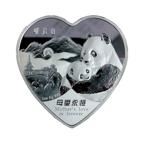 1 troy ounce zilveren proof munt Mother’s Day Forever Rose Panda 2022 front