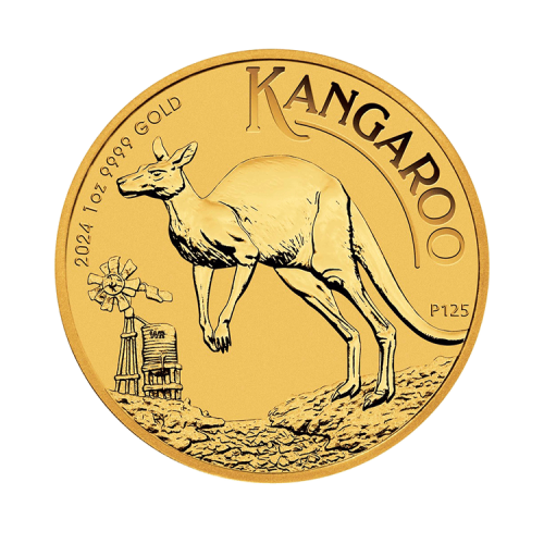 1 troy ounce gold coin Kangaroo 2024 front