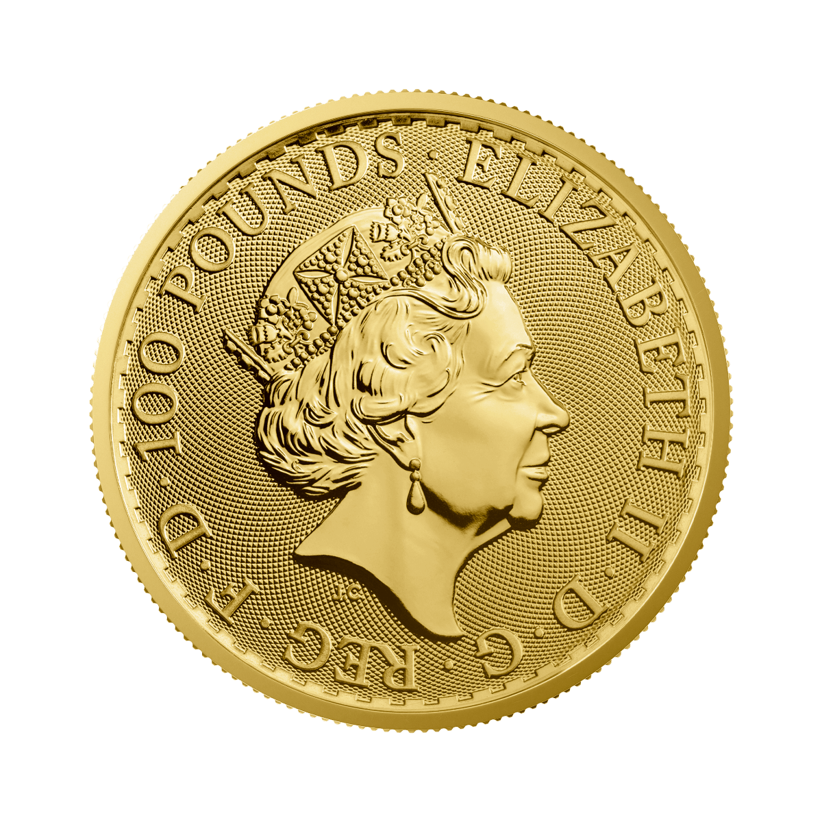 Obverse 1 troy ounce gold Britannia coin