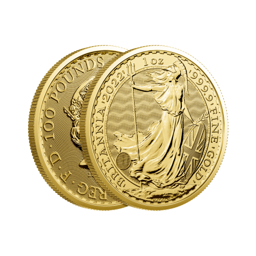 1 troy ounce gouden Britannia munt voorkant