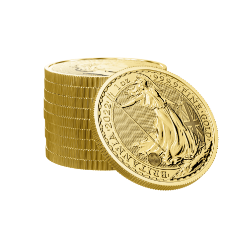 1 troy ounce gouden Britannia munt voorkant