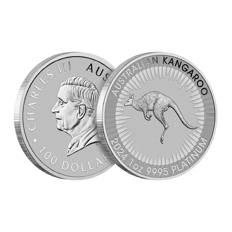 1 troy ounce platina munt Kangaroo 2024 perspectief 1