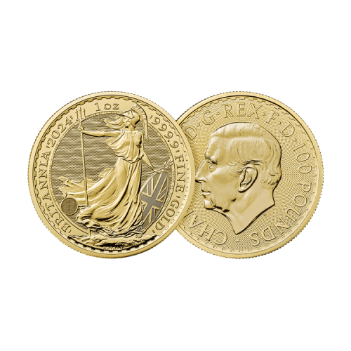 1 troy ounce gouden munt Britannia 2024 voorkant