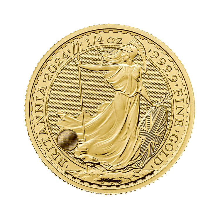 1/4 troy ounce gold coin Britannia 2024 front