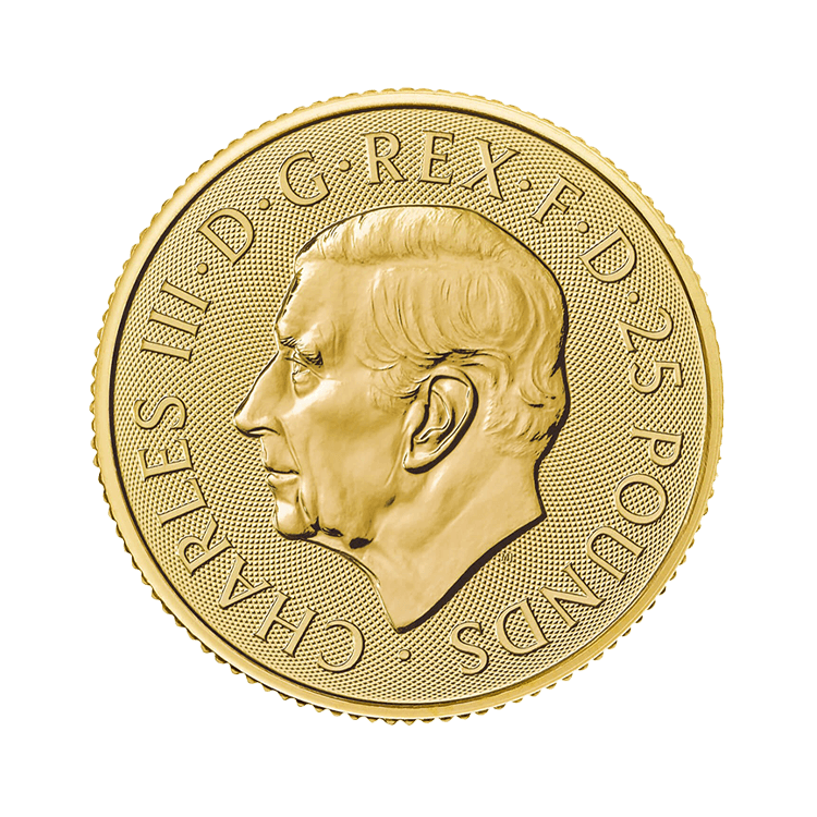 1/4 troy ounce gold coin Britannia 2024 back