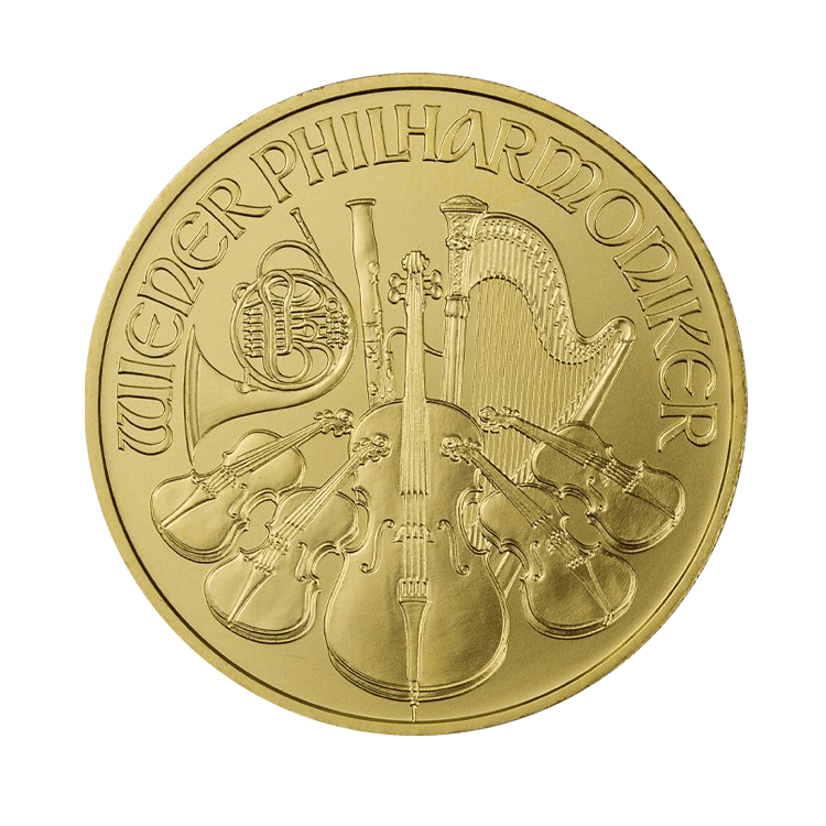 1 troy ounce gold Philharmonic coin 2024 front