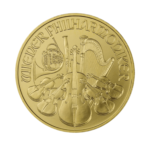 1 troy ounce gouden Wiener Philharmoniker 2024 voorkant