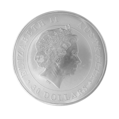 2016 1 kilogram silver Kookaburra coin front