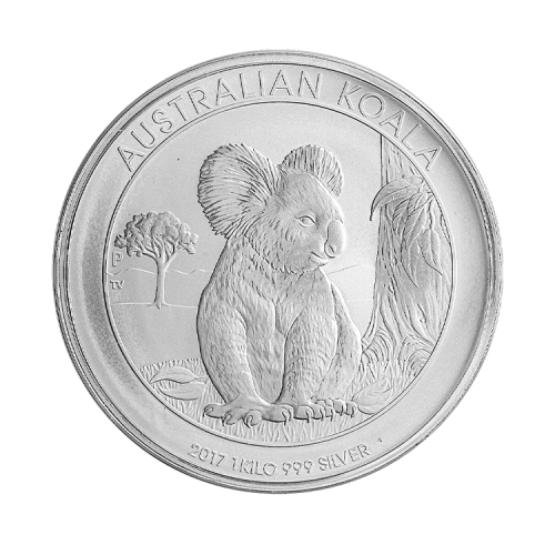 1 Kilo zilveren Koala munt 2017 voorkant