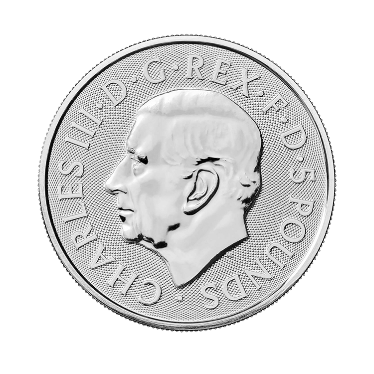 2 troy ounce zilveren munt Tudor Beasts Seymour Unicorn 2024 achterkant