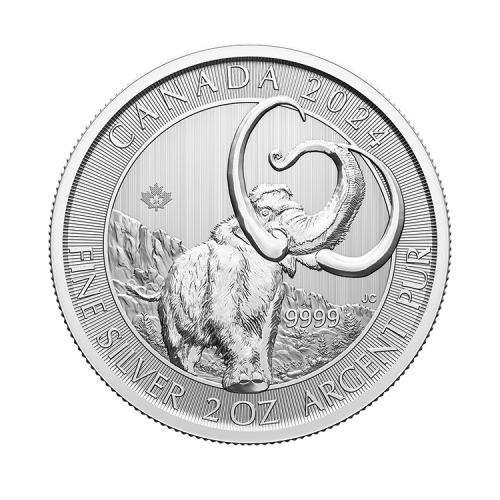 2 troy ounce zilveren munt Ice Age 2024 voorkant