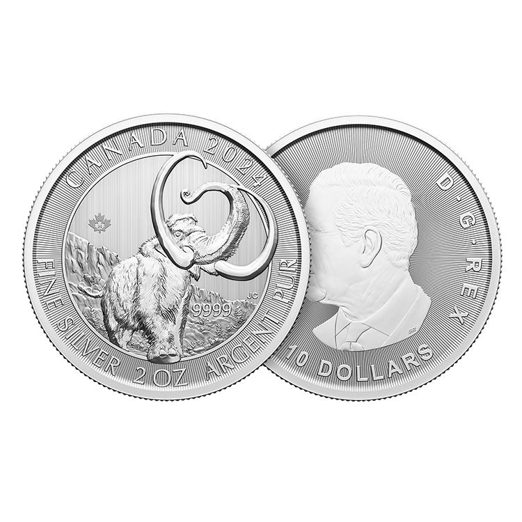 2 troy ounce zilveren munt Ice Age 2024 perspectief 1