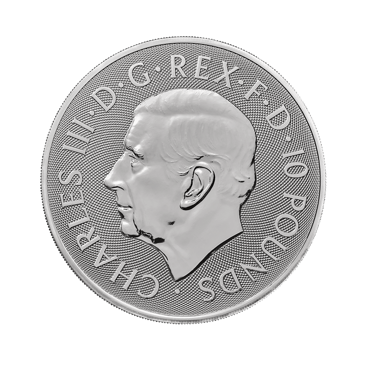 1 troy ounce zilveren munt Beowulf en Grendel 2024 achterkant