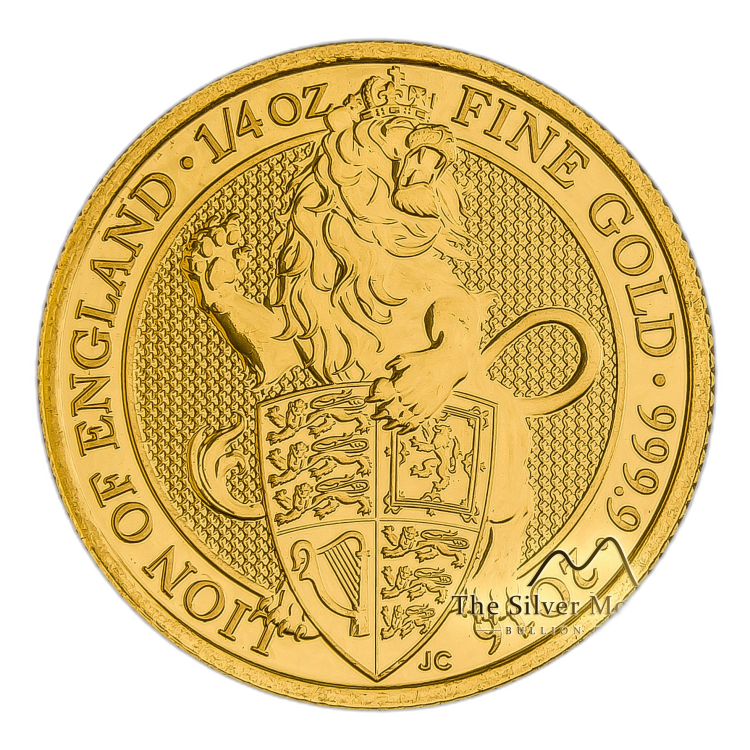 1/4 Troy ounce gouden munt Queens Beasts Lion 2016 voorkant