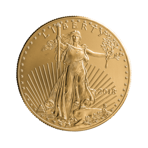 1 troy ounce gouden American Eagle voorkant