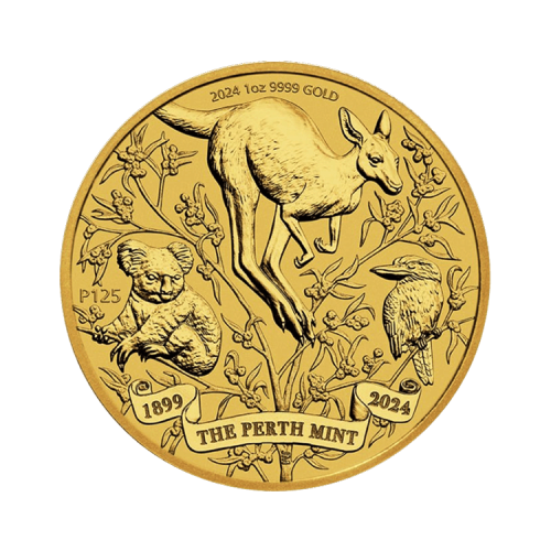 1 troy ounce gold The Perth Mint's 125th Anniversary coin 2024 front