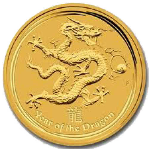 1/4 troy ounce gold Lunar coin 2012 front