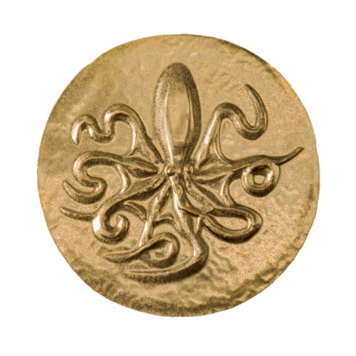 0.5 gram gouden munt Octopus, Syracus 2022 front