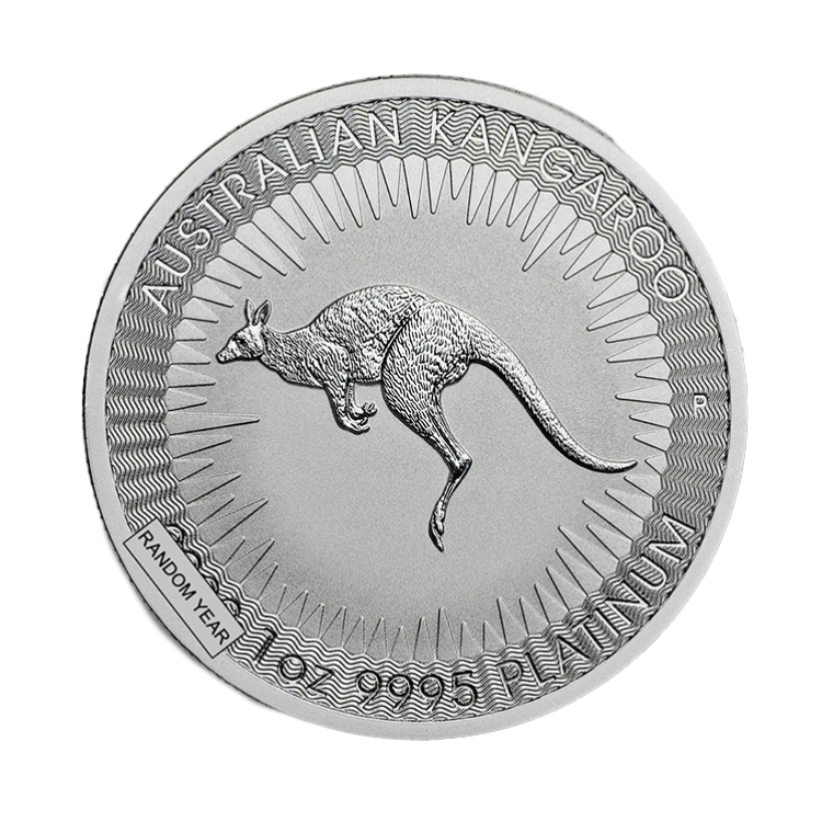 1 Troy ounce platina Kangaroo munt voorkant