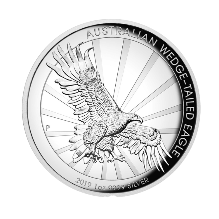 1 Troy ounce silver Wedge Tailed Eagle 2019 front