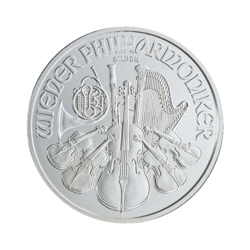 1 Troy ounce silver Philharmonic coin circulated front