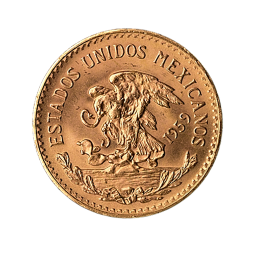 Gouden 20 pesos munt Mexico voorkant