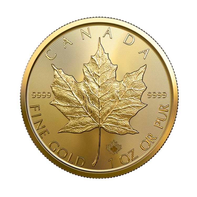 1 troy ounce gouden Maple Leaf munt 2023 voorkant