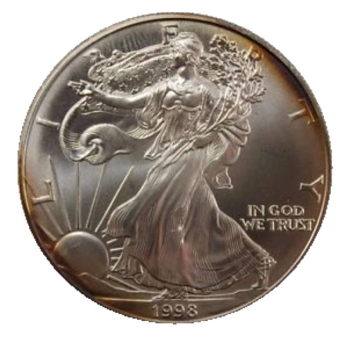 1 troy ounce American Silver Eagle circulated front