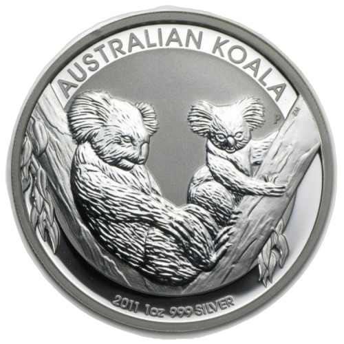 Voorkant 1 oz zilveren Koala 2011