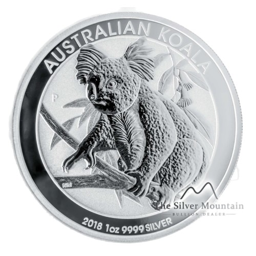 1 troy ounce zilver Koala munt 2018 voorkant