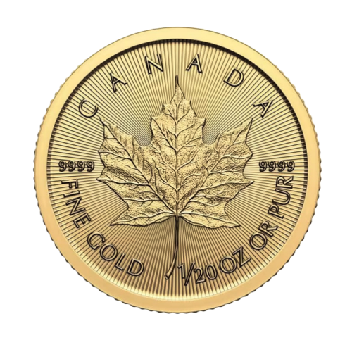 1/20 oz gold Maple Leaf coin 2025