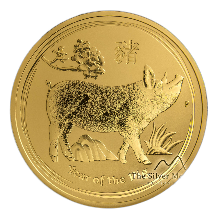 1 Troy ounce gouden munt Lunar 2019 voorkant