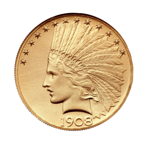 $10 gouden munt Golden Eagle Indian Head voorkant