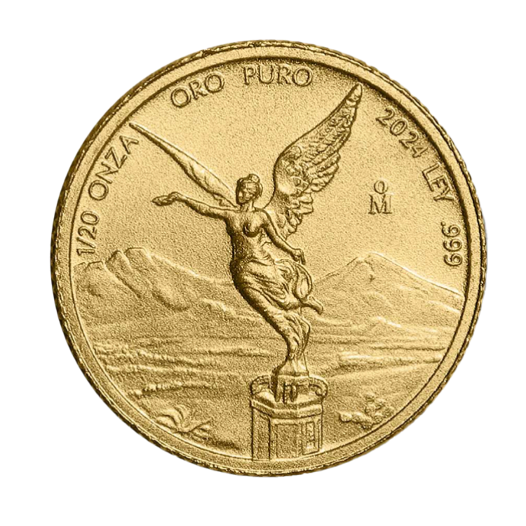 1/20 troy ounce gouden munt Mexican Libertad 2024 voorkant