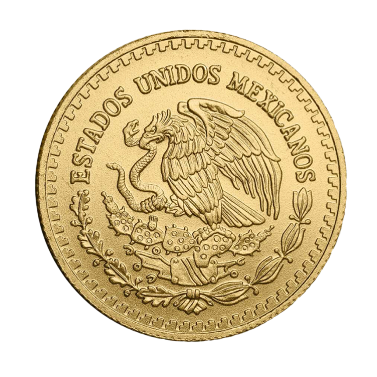 Achterzijde 1/4 troy ounce gouden Mexican Libertad